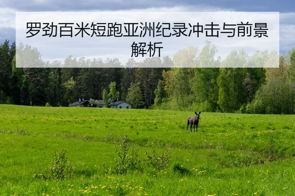 罗劲百米短跑亚洲纪录冲击与前景解析